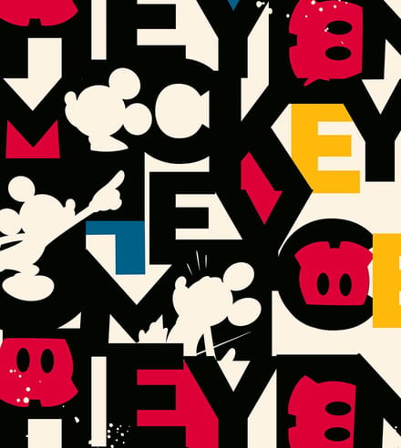 Fotobehang Mickey Mixup - Meerkleurig - 2,50m X 280cm