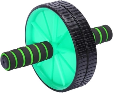 Buikspierroller - Ab Roller Wiel - Core Training - Dubbele Rollen - 18 cm Diameter - Groen