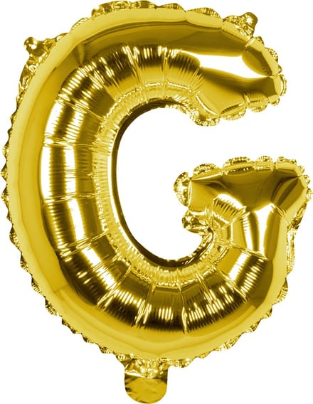 Boland - Folieballon 'G' goud G - Goud - Letterballon