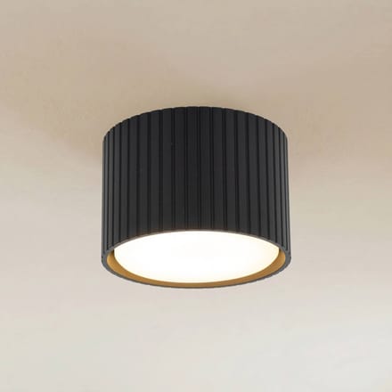 TK Lighting Downlight Ferro, zwart, kunststof, 6 cm hoog, GX53