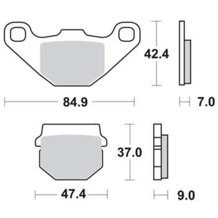 Bremsbelagsatz, ohne Straßenzulassung TRW MOTO MCB519SR
