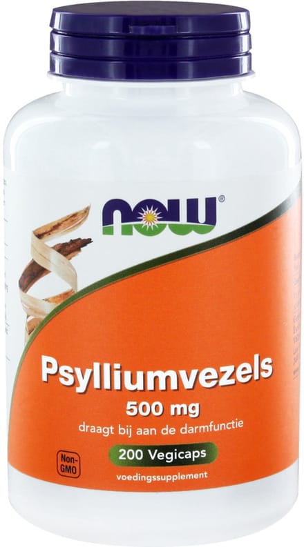 NOW Psylliumvezels 500 mg (200 vegicaps)