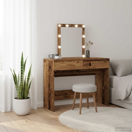 vidaXL - Kaptafel - Oudhout - 100 - x - 40 - x - 130 - cm - Bewerkt - hout