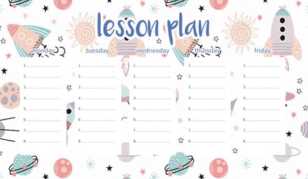 Wallvy - Magneetbord - Pastelkleurig Kosmos - 45x26CM - Personaliseerbaar