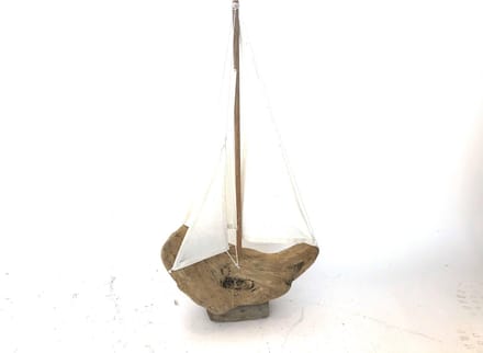 boat driftwood cotton sail | 30x50 | naturel