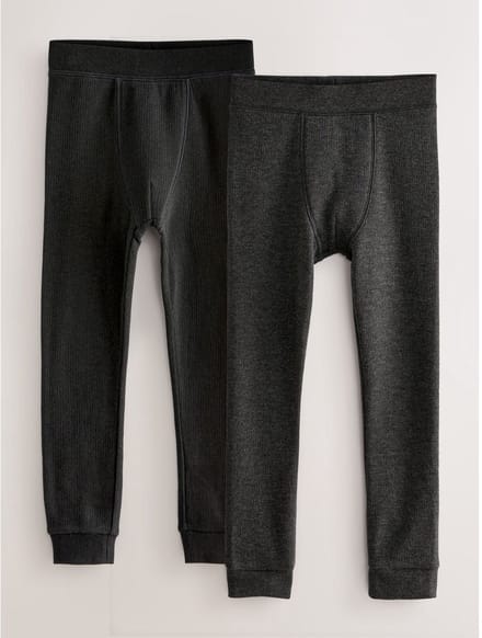 Next - Jongens - Verpakking van 2 thermische leggings - Zwart