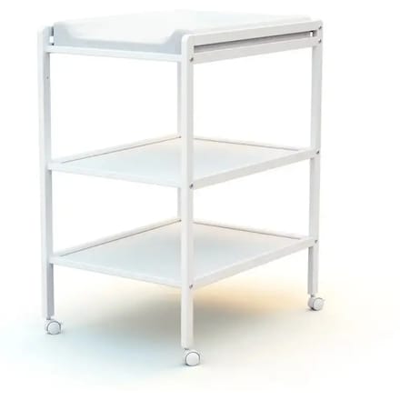 AT4 - Verschoontafel met 2 planken LILO in hout Wit