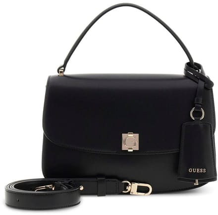 GUESS schoudertas handtas Audrey Convertible Xbody Flap Black zwart