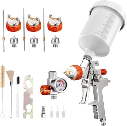 Professionele Verfspuitpistool Set met Wisselbare Spuitmonden voor Auto en Huis