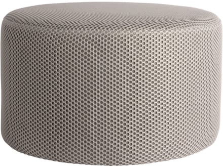 Leitmotiv Poef Retro Mesh - Muisgrijs - Ø50cm - Modern