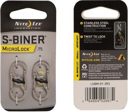 Nite Ize - SBiner - Microlock -  Stainless Carabiner