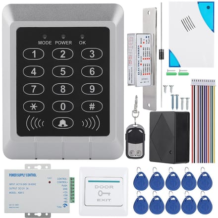 RFID Toetsenbord Toegangscontrolesysteem Kit Deurslot 125KHz EM Kaart Voor Deurtoegang white