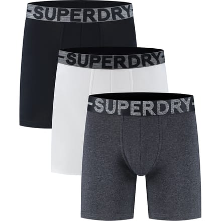 Superdry BOXER TRIPLE PACK Heren Onderbroek - Raven Black Marl