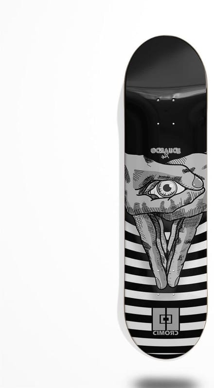 Skateboard Dek - Houten Plank - Street Skate Tricks - Icon Stamp Design - 8.5 Inch - Grijs