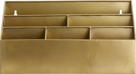 Nordal bureau organizer Adasi 6 vakken messing metaal 40x23x21cm