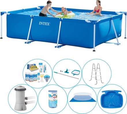 Frame Pool Rechthoekig 300x200x75 cm - 8-delig - Zwembad Bundel