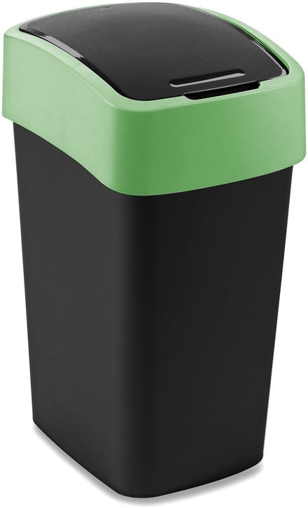 Curver Flip-Bin Vuilnisbak Zwart/Groen 25L