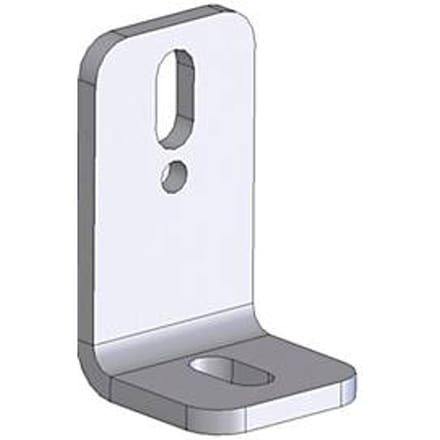 Vloerbevestiging voor aluminium plateau