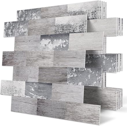 PromoHome Plakbare Muurtegels Rustieke Houtlook - 10 Vel Set 30x30 cm