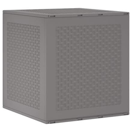 vidaXL - Opbergbox - met - opslag - Lichtgrijs - 55 - x - 53 - x - 57 - cm - Polypropyleen
