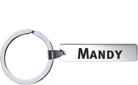 Sleutelhanger Met Naam - Mandy - RVS