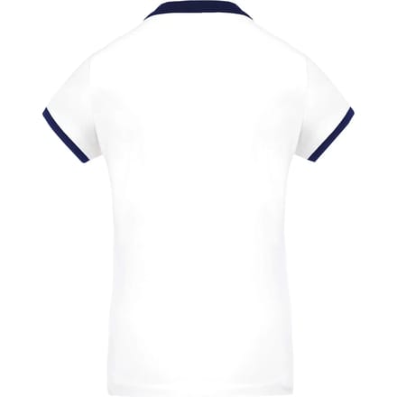 Damessportpolo 'Proact' met korte mouwen White/Navy - M