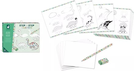 Janod - Hachette - Creatief dino's tekenen