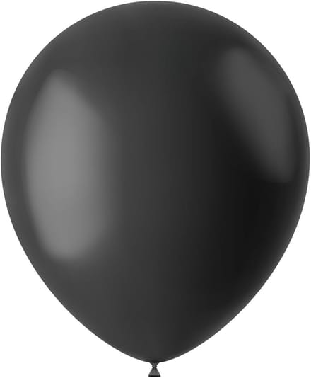 Folat - ballonnen Midnight Black Mat 33 cm - 100 stuks