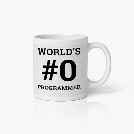 Werelds #0 Programmeur 330ml Koffiemok – Grappig Cadeau voor Ontwikkelaars en Coders