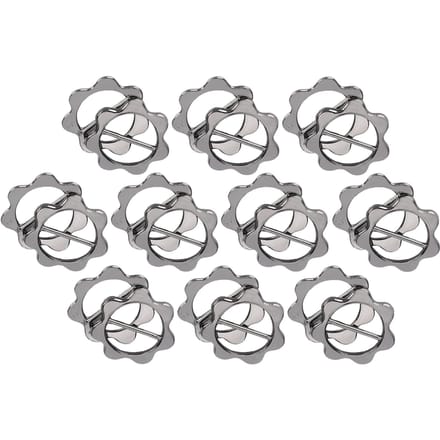 20 Pièces Boucle de Ceinture Forme Fleur Alliage de Titane Travers DIY Décorations Accessoires de Vêtement gray