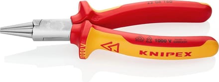 Rondetang met Isolatie en Multi-Component Grepen - VDE Goedkeuring, 160 mm