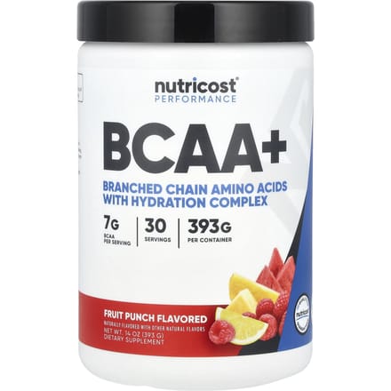 Nutricost, Performance Athlétique, BCAA+, Punch aux Fruits, 14 oz (393 g)
