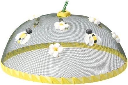Ronde Voedselbeschermer met Bijen- en Bloemendecoratie