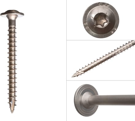 Wovar Tellerkopschroeven RVS A4 8.0 x 60 mm Torx 40 | Doos 100 Stuks