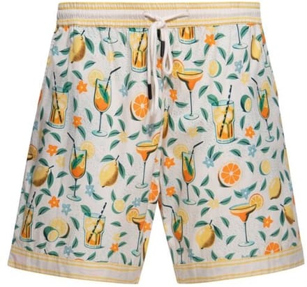 King Kerosin Citrus Cocktail Short Heren Shorts - crème - L