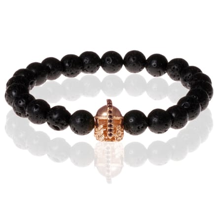 Memphis kralen armband Lavasteen Gladiator Rose