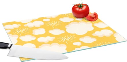 Glazen Snijplank - 39x28 - Popcorn - Quotes - Patronen - Pop - Snijplanken Glas