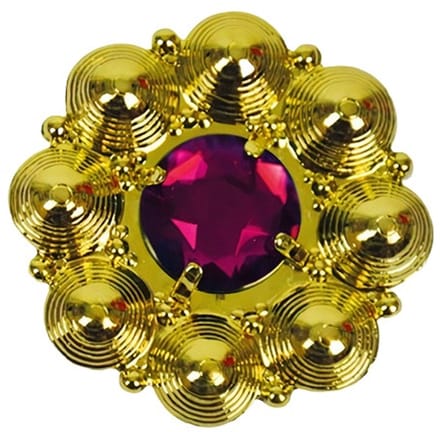 Witbaard Baretspeld Rond Goud/rood