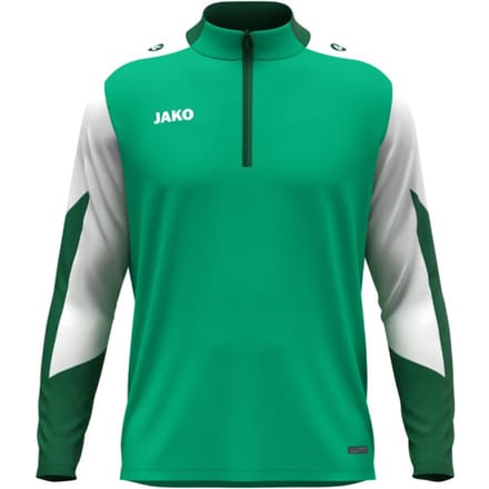 Jako Dynamic Ziptop Kinderen - Groen / Wit / Donkergroen | Maat: 116