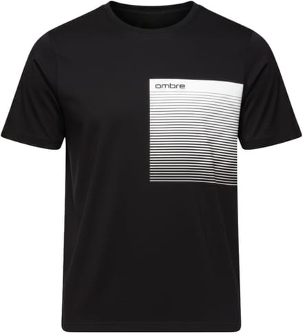 OMBRE T-shirt - Katoen - Korte Mouw Zwart L