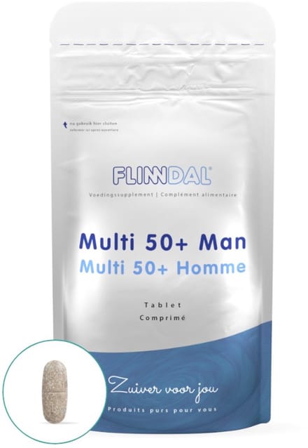 Flinndal Multi 50+ Man (Multivitamine voor mannen van 50 tot 70 jaar) - 30 tabletten