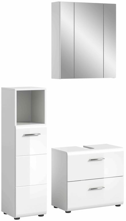 IJs badkamercombinatie wit hoogglans MDF TZ wit NB - 32x105x185cm