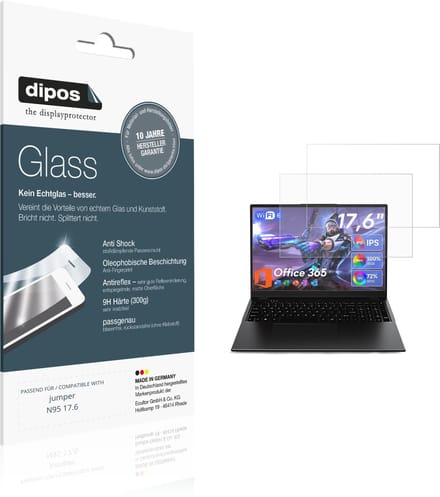 dipos – 2x Matte Pantserfolie geschikt voor jumper N95 17.6 | 9H Screenprotector