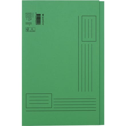 Vouwmap Quantore Folio ongelijke zijde 250gr groen