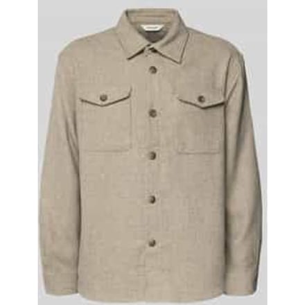 Regular fit overhemdjack met wol, model 'LOSEPABLO'