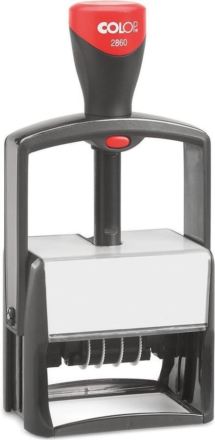 Colop Classic 2860 Rood - Stempels - Datum stempel Nederlands - Stempel afbeelding en tekst