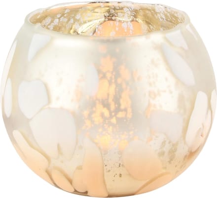 Dekoratief | Theelichthouder 'Smudge Chic', glas, 16x16x12cm | A248014