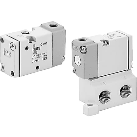 SMC 3/2-Weg In-Line Luchtbediende Klep G1/8'' - SYJA712-01F