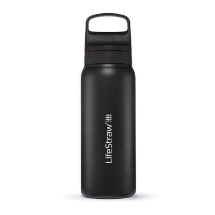 LifeStraw Go 2.0 Stainless Steel Water Filter Bottle - 700 ml - Black
