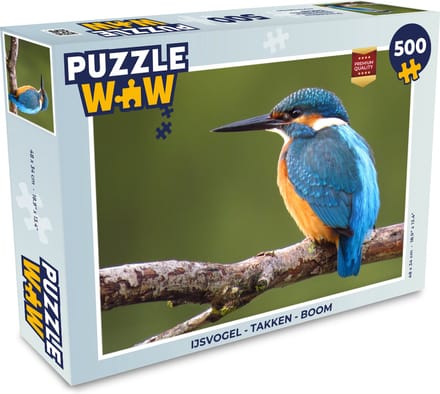 Puzzel IJsvogel - Takken - Boom - Legpuzzel - Puzzel 500 stukjes